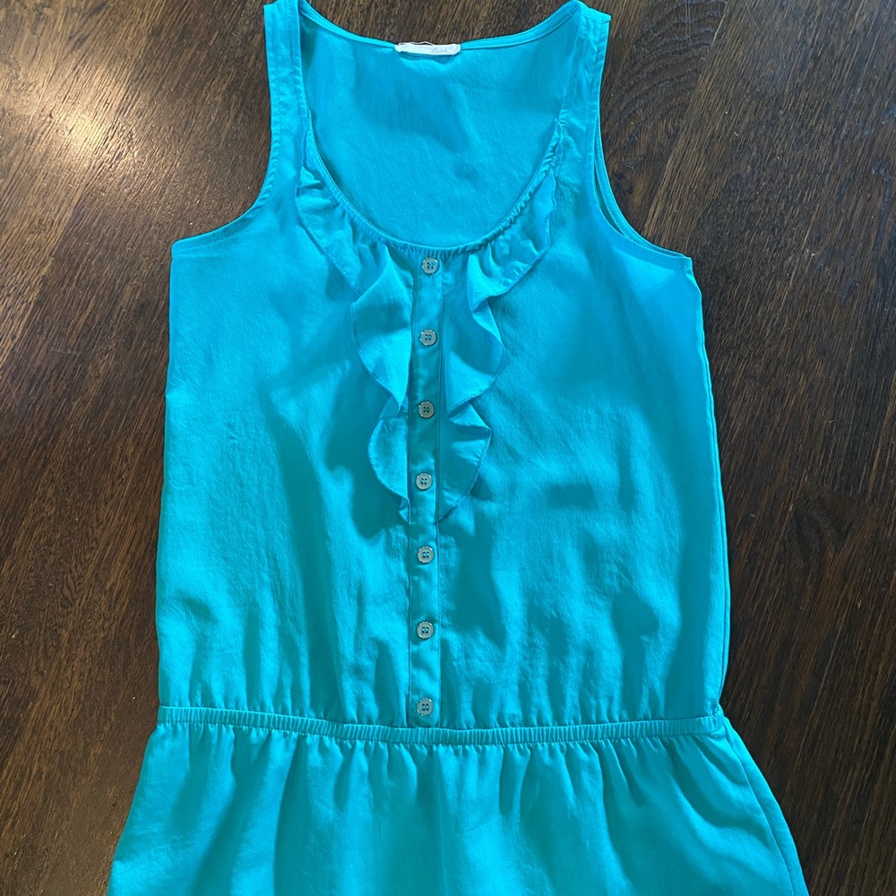 Chiffon Teal Peplum Blouse